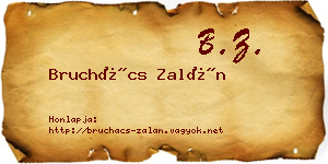 Bruchács Zalán névjegykártya