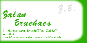 zalan bruchacs business card